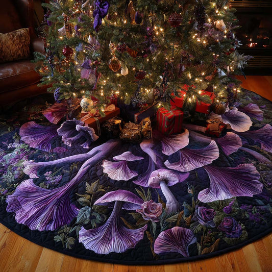 Enchanted Toadstools Christmas Quilted Tree Skirt NCU0NNT2381
