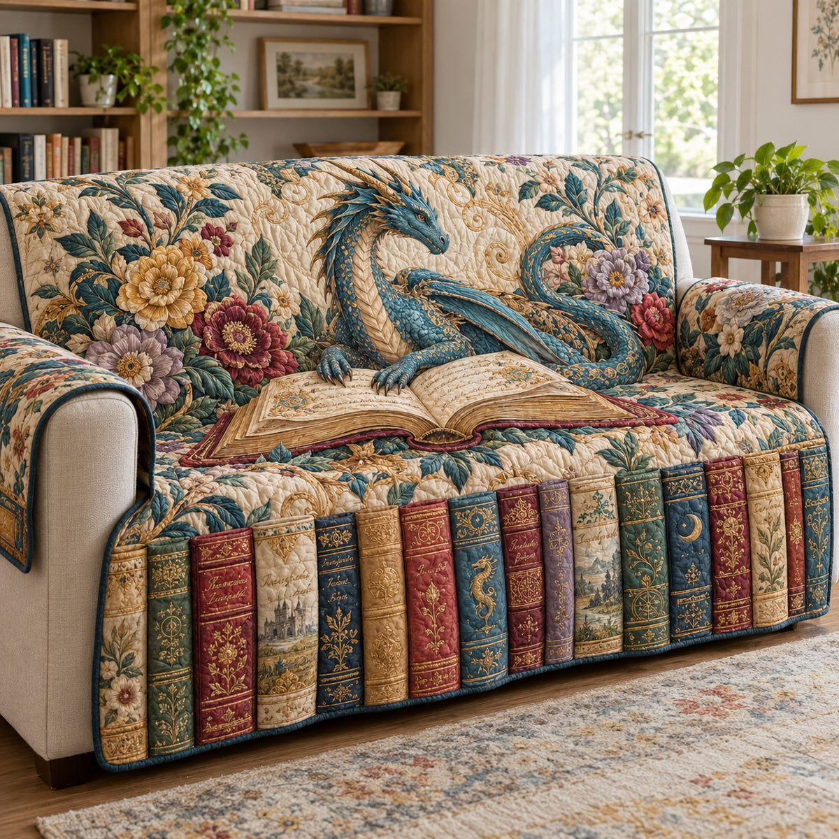Enchanted Tome Quilted Sofa Cover SN0TV850