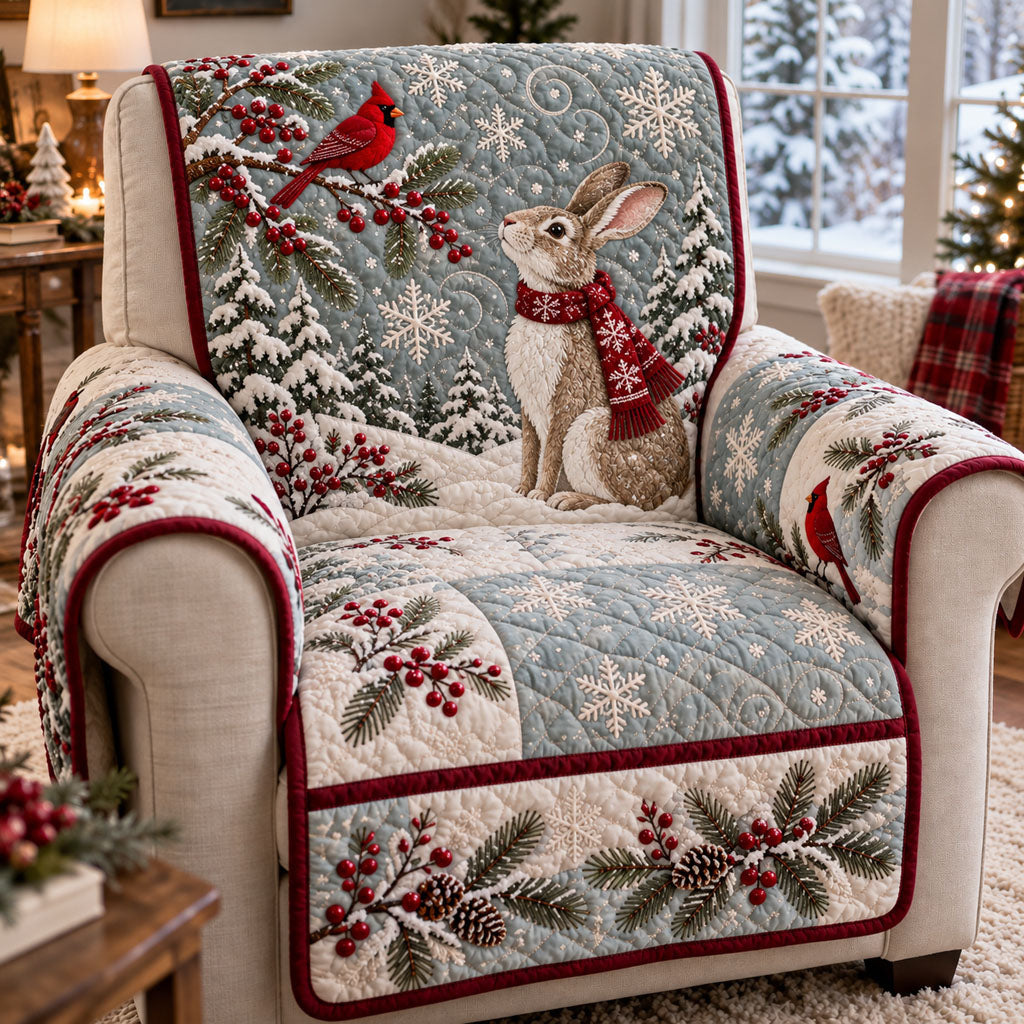 Enchanted Winter Forest Quilted Sofa Cover SN0PT1384