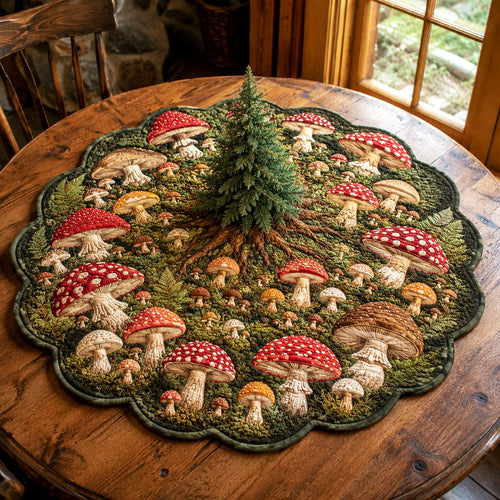 Enchanted Woodland Custom Shape Quilted Table Topper SN0TV104