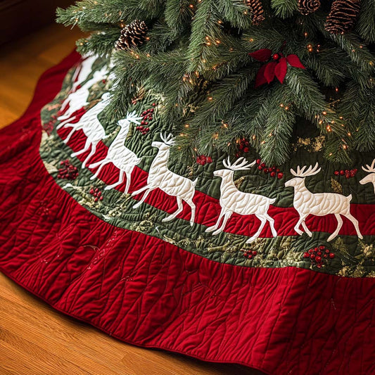 Enchanted Woods Quilted Christmas Tree Skirt NCU0VH422