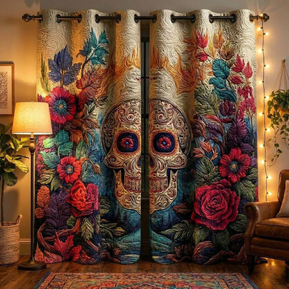 Eternal Bloom Quilted Curtains NCU0QQ234