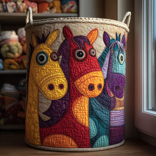 Eternal Horse Quilted Laundry Basket NCU0DDK1208