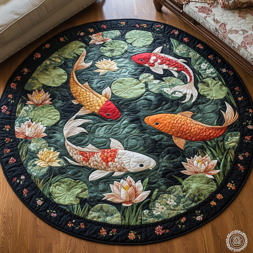 Eternal Koi Quilted Round Mat NCU0DV6861