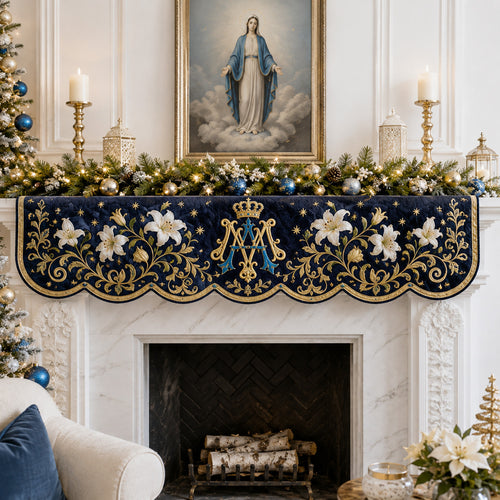 Eternal Mary Quilted Mantel Scarf SN0TV261