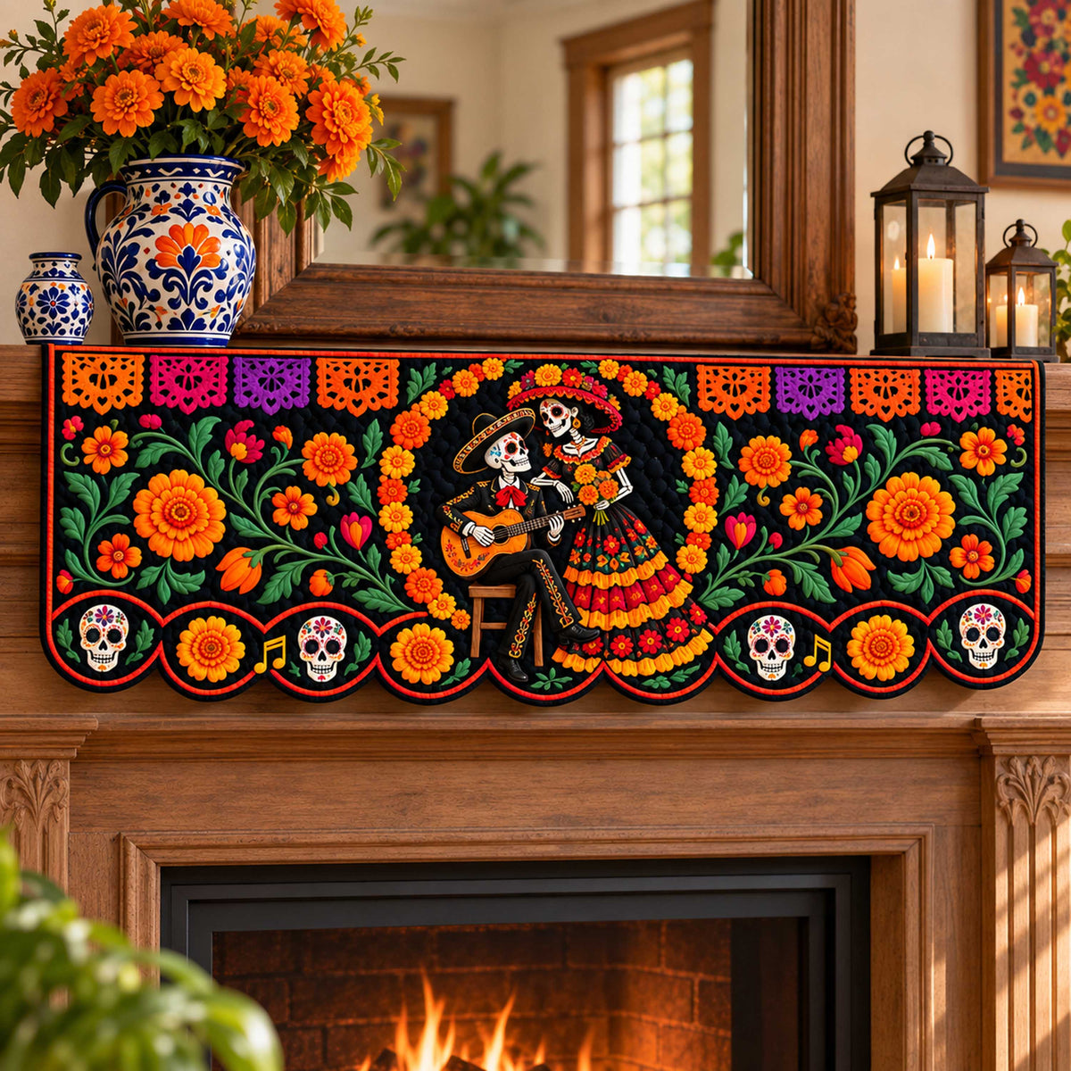 Eternal Remembrance Quilted Mantel Scarf SN0TD680