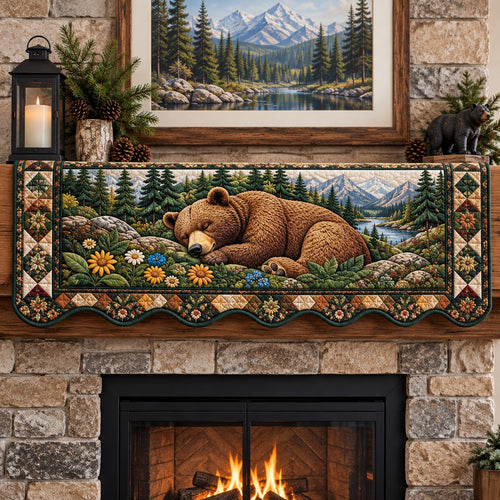 Evergreen Bear Den Quilted Mantel Scarf SN0PT1414