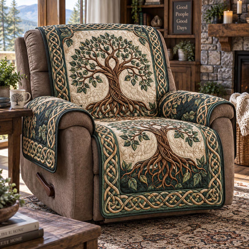 Evergreen Celtic Tree Quilted Sofa Cover SN0DV978