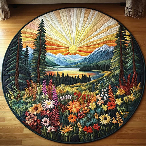 Evergreen Dreams Quilted Round Mat NCU0DV5137