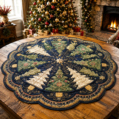 Evergreen Elegance Custom Shape Quilted Table Topper SN0TV118