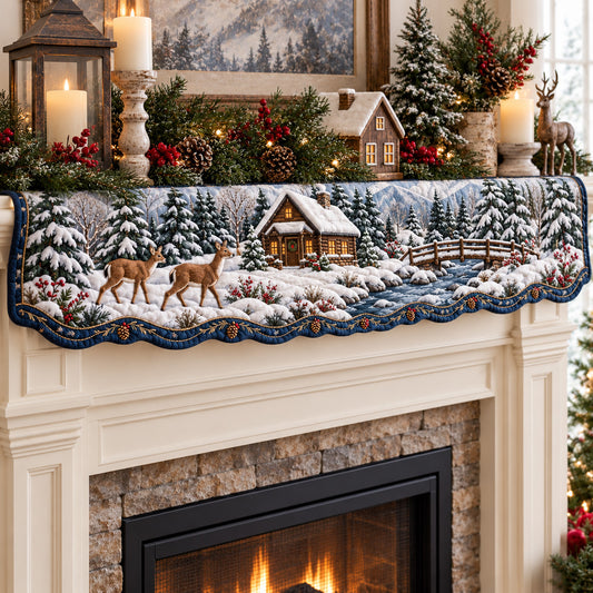 Evergreen Escape Quilted Mantel Scarf SN0TV283