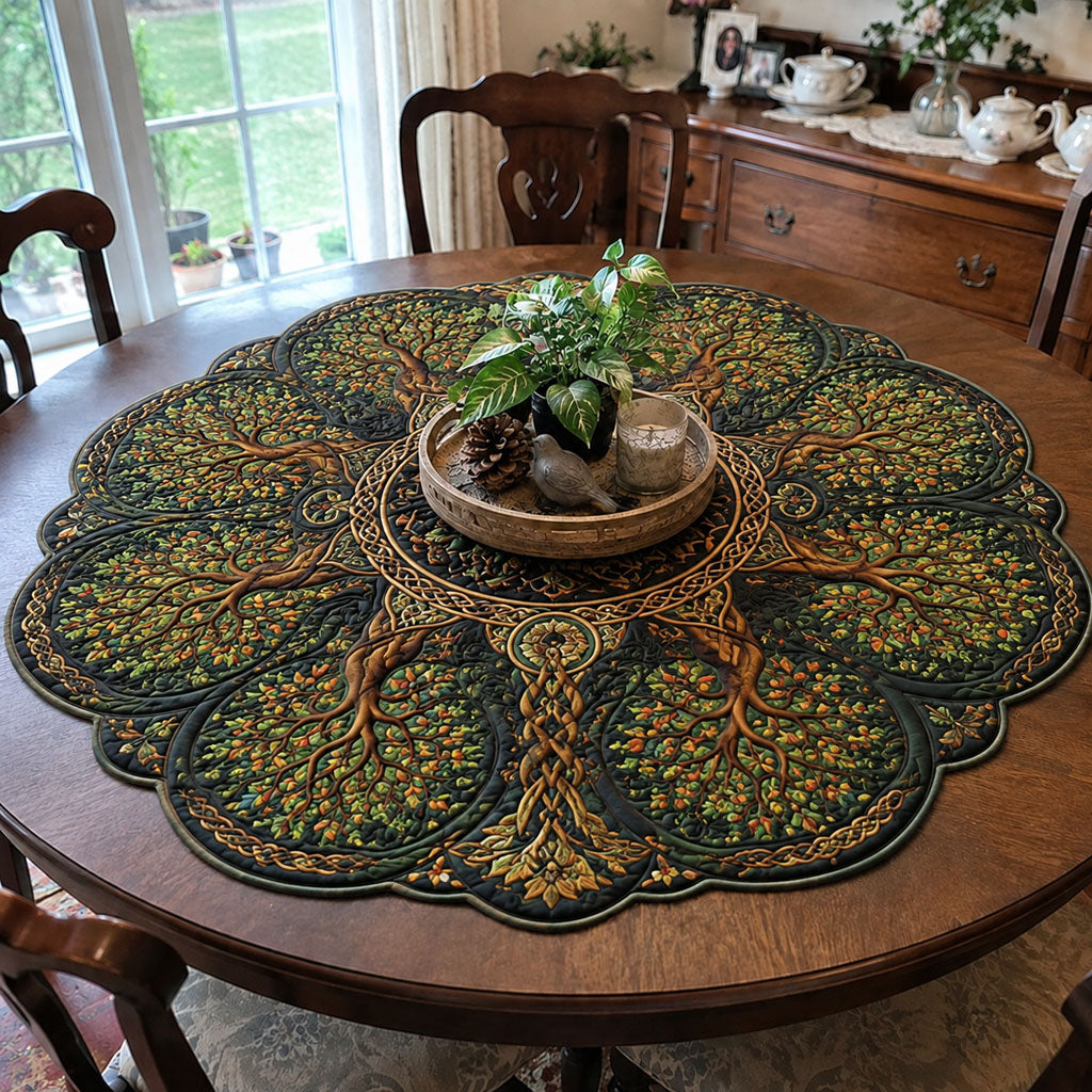 Evergreen Heritage Custom Shape Quilted Table Topper SN0PT722