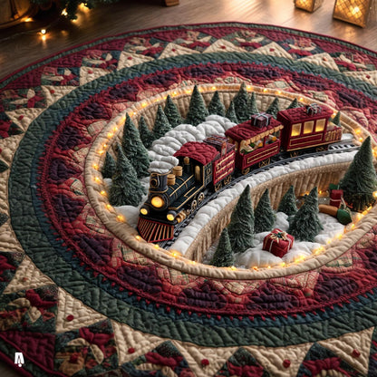 Evergreen Holiday Express Quilted Round Mat SN0DV761