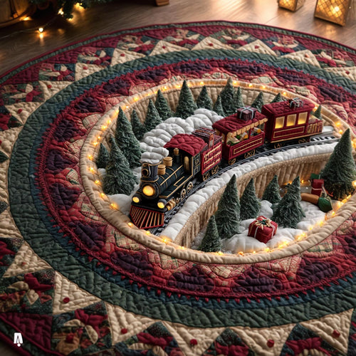 Evergreen Holiday Express Quilted Round Mat SN0DV761