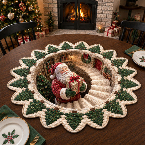Evergreen Hollow Custom Shape Quilted Table Topper SN0TV176
