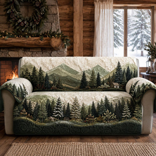 Evergreen Mountain Quilted Sofa Cover SN0DV168