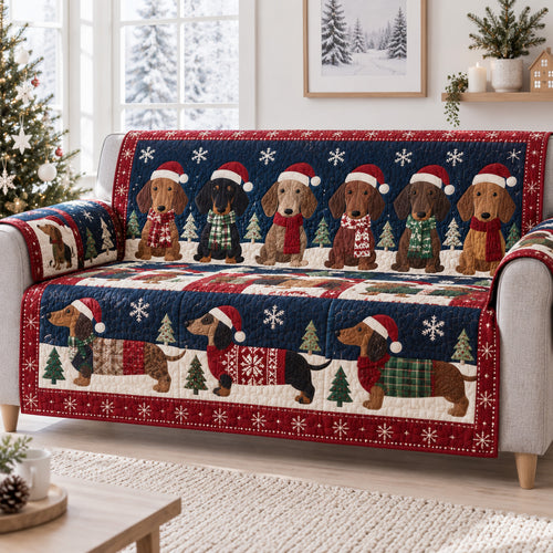 Evergreen Sausage Tails Quilted Sofa Cover SN0TV878