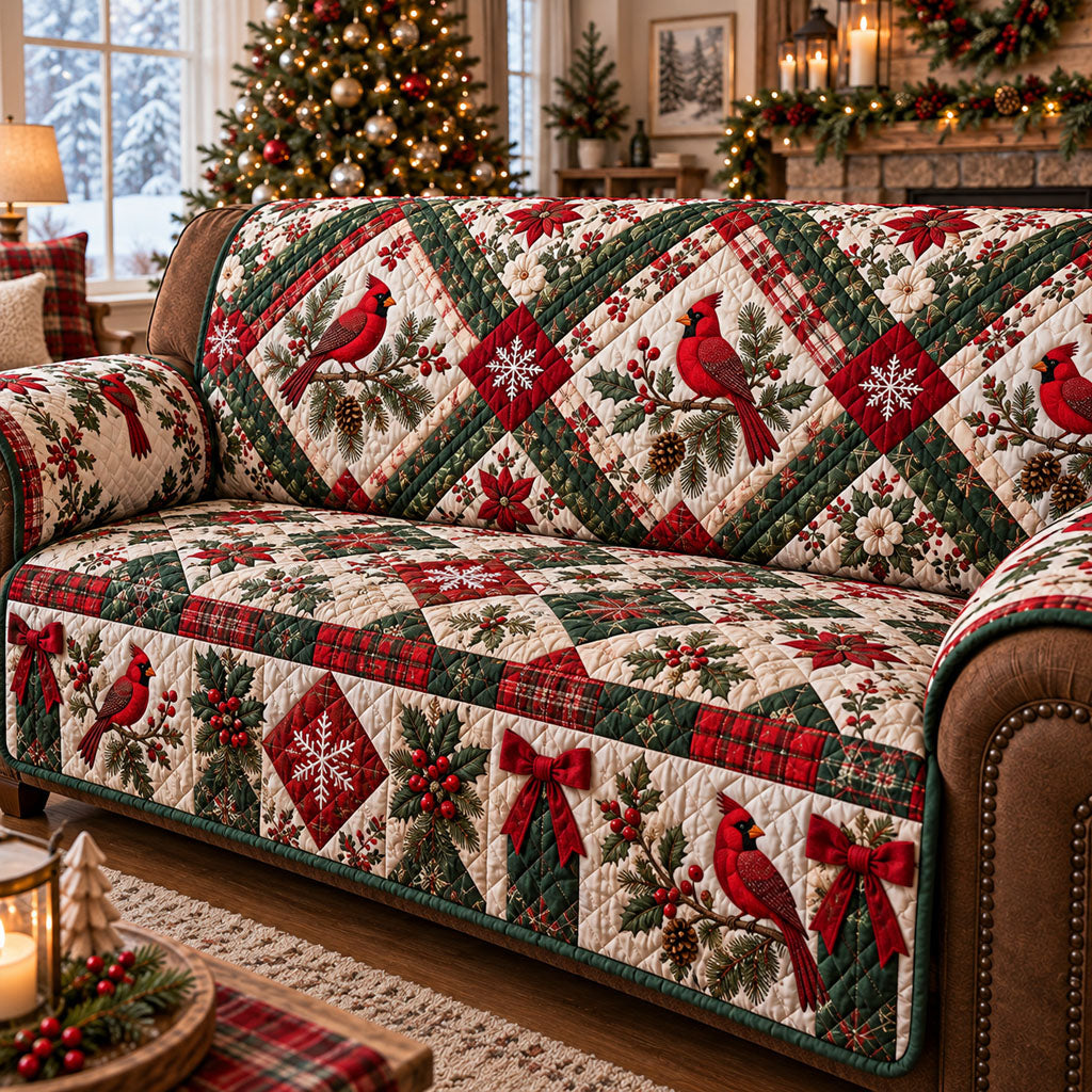 Evergreen Treasures Quilted Sofa Cover SN0PT1349