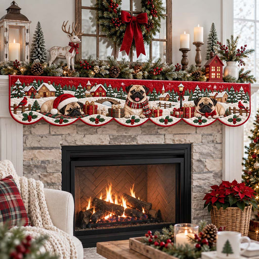 Express Pug Quilted Mantel Scarf SN0HH0671