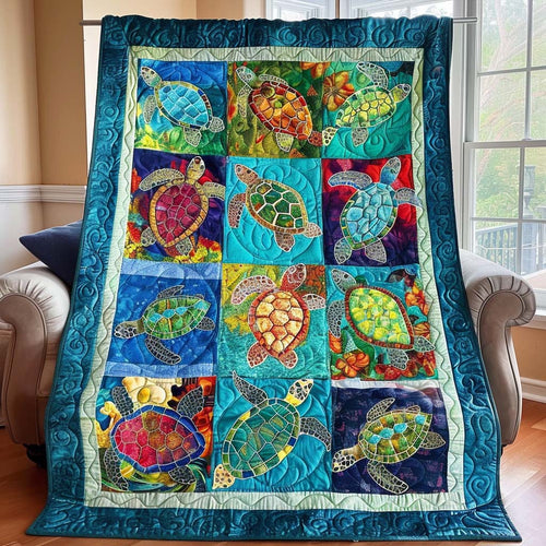 Exquisite Turtles Quilted Blanket NCU0VL223