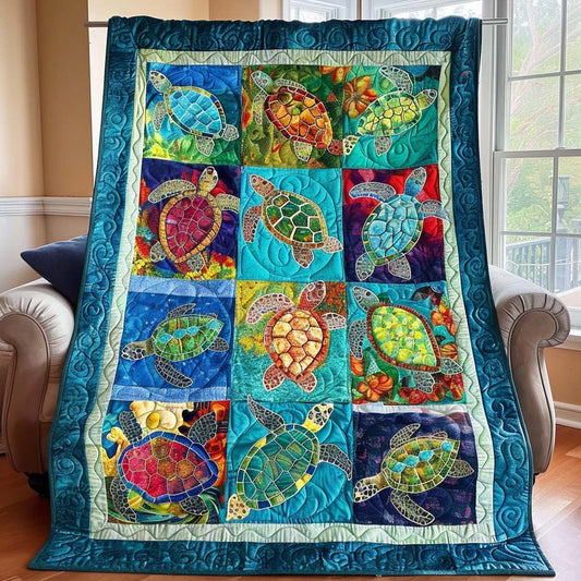 Exquisite Turtles Quilted Blanket NCU0VL223