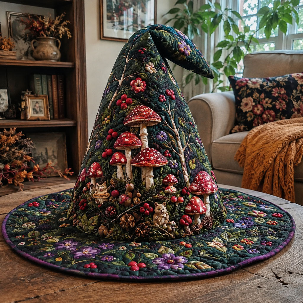 Fairy Toadstools Quilted Witch Hat SN0PT581