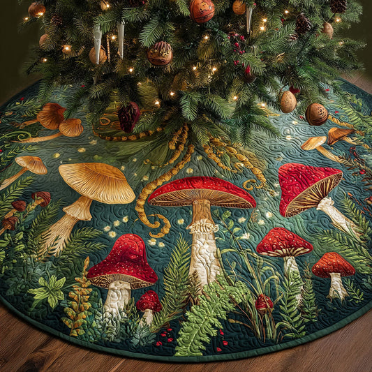 Fairy Woods Christmas Quilted Tree Skirt NCU0PTT2241