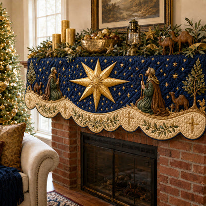 Faith Blessings Quilted Mantel Scarf SN0TD216