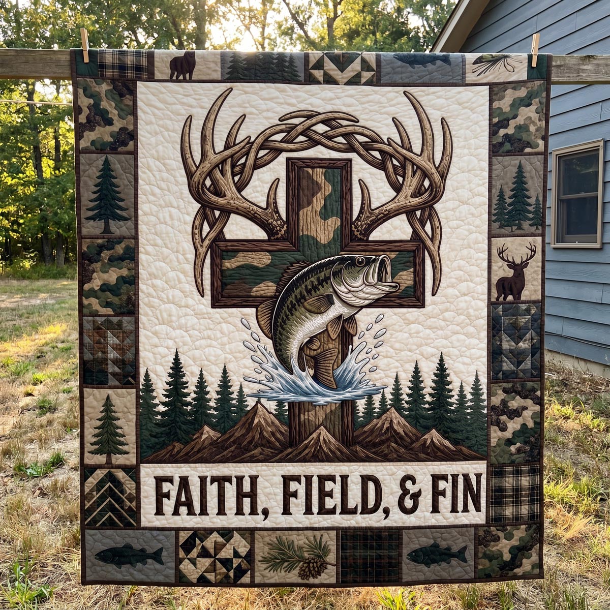 Faith Field And Fin Quilted Blanket SN0DV030