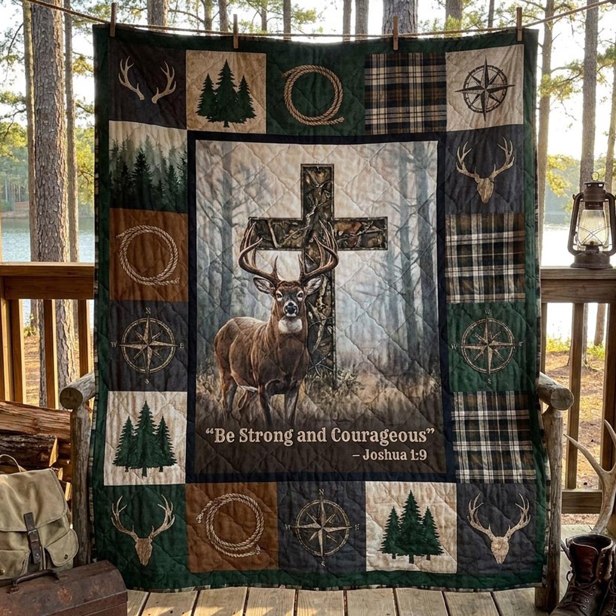 Faith In The Woods Quilted Blanket SN0DV037
