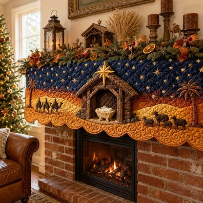 Faith Journey Quilted Mantel Scarf SN0TD217