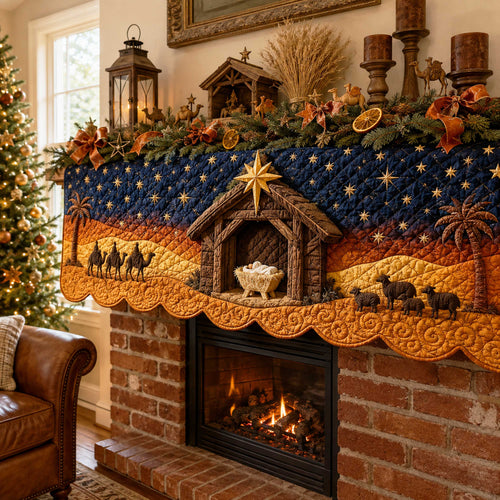 Faith Journey Quilted Mantel Scarf SN0TD217