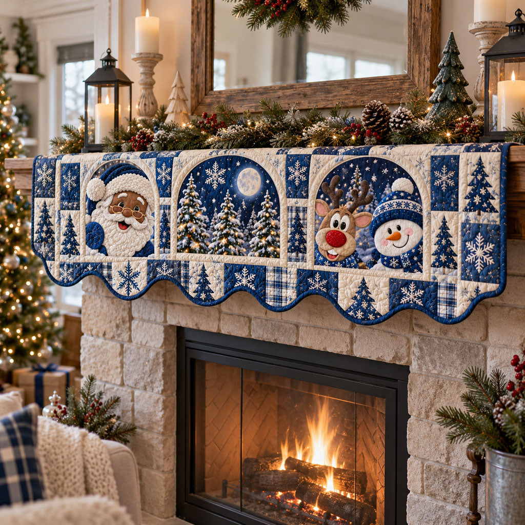 Faith Makes Christmas Brighter Quilted Mantel Scarf SN0PT1289