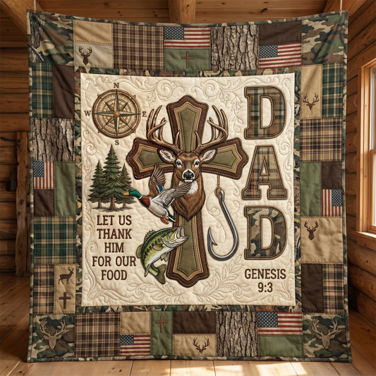 Faithful Hunter Dad Quilted Blanket SN0DV066