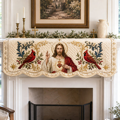 Faithful Bloom Quilted Mantel Scarf SN0TV233