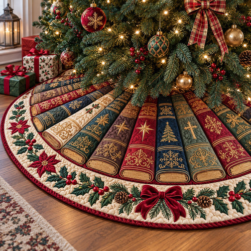 Faithful Christmas Christmas Quilted Tree Skirt SN0TV587