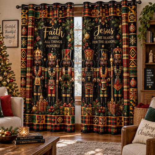 Faithful Christmas Kingdom Quilted Curtains SN0PT1277