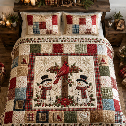 Faithful Noel 3-Piece Quilted Bedding Set SN0PT417