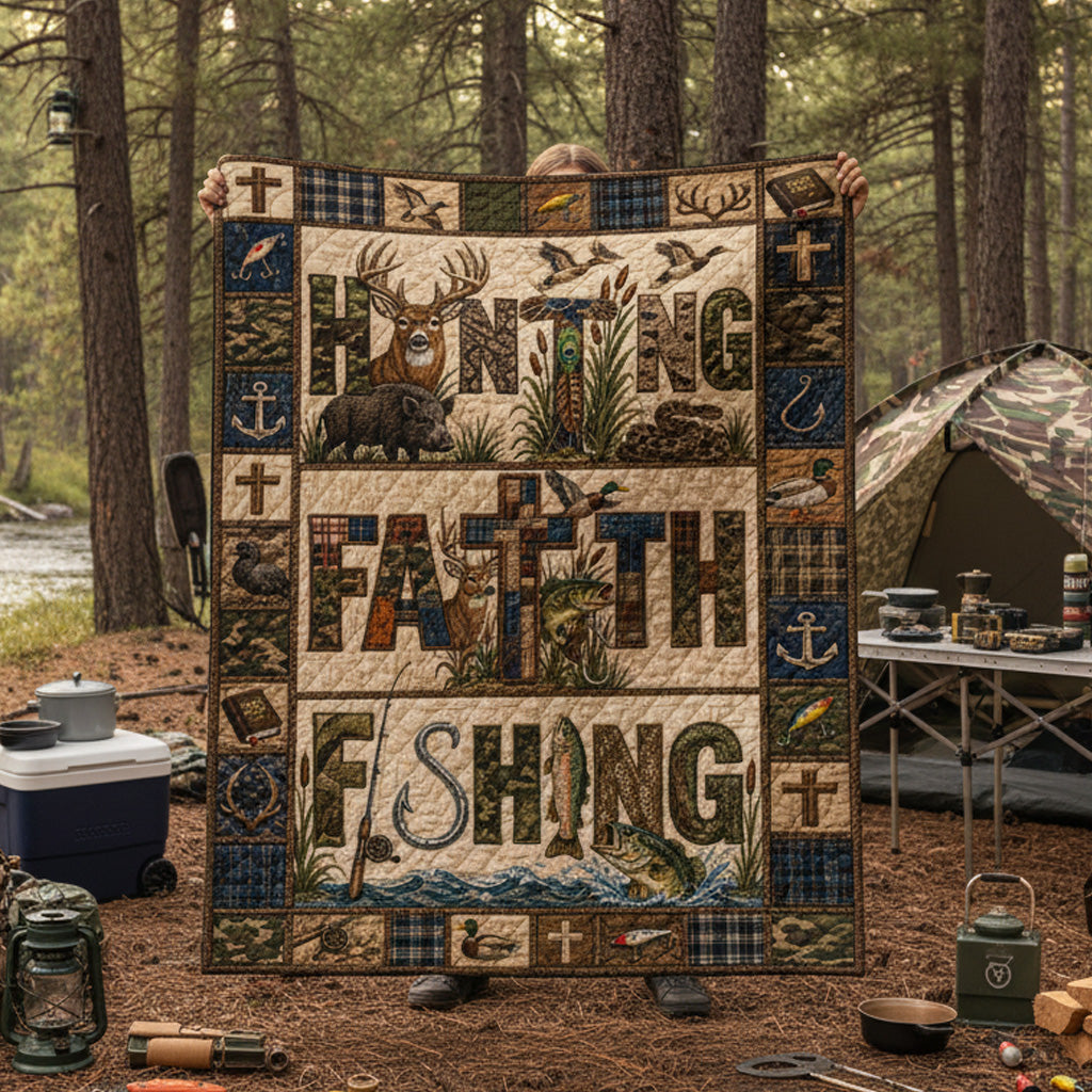 Faithful Outdoorsman Legacy Quilted Blanket SN0PT067