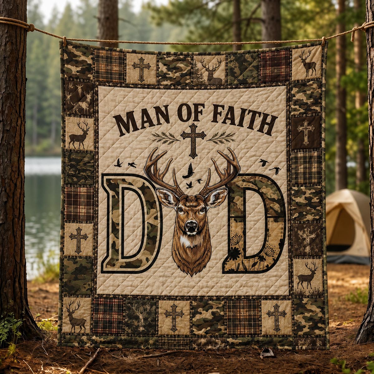 Faithful Woodsman Quilted Blanket SN0DV055