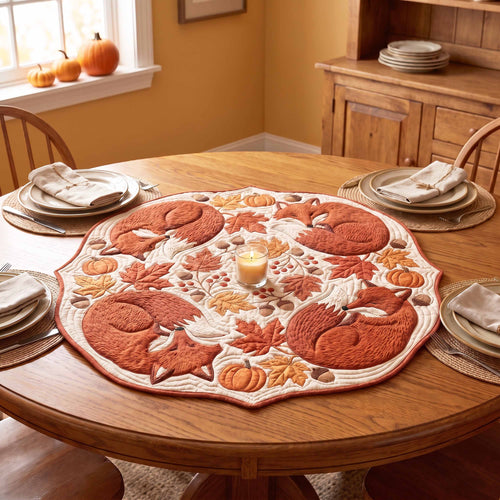 Fall Harvest Custom Shape Quilted Table Topper SN0TD082