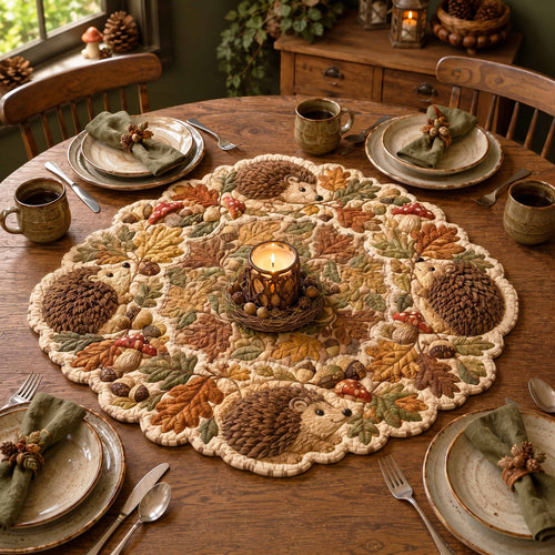 Fall Meadow Custom Shape Quilted Table Topper SN0TD086