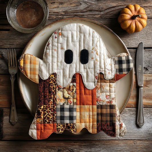 Fall Patchwork Phantom Custom Shape Quilted Placemat NCU0LV064