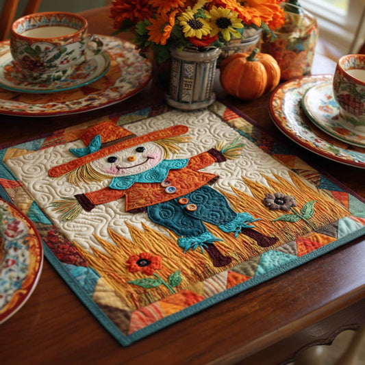 Fall Scarecrow Love Quilted Table Topper NCU0NNT1226