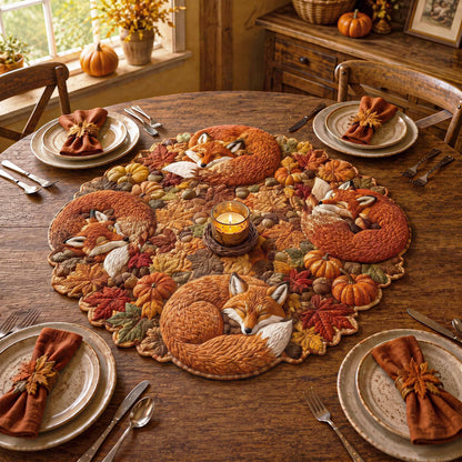 Fall Whisper Custom Shape Quilted Table Topper SN0TD089
