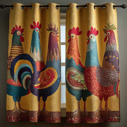 Farmhouse Flock Quilted Curtains NCU0QQ249