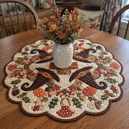 Farmhouse Harvest Morning Custom Shape Quilted Table Topper SN0PT619
