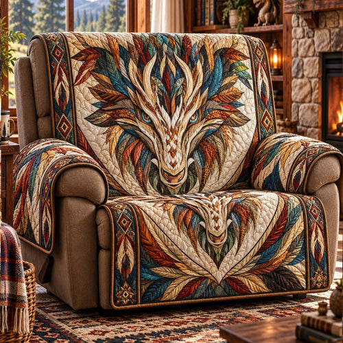 Feather Crest Dragon Quilted Sofa Cover SN0PT1451