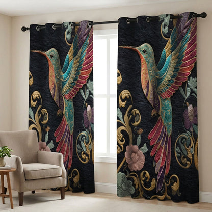 Feather Glow Quilted Curtains NCU0TN273