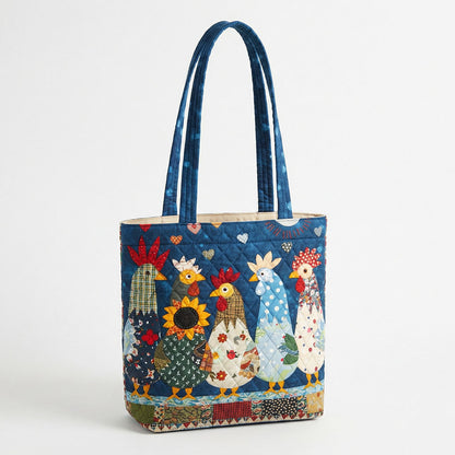 Feathered Folk Jubilee Quilted Zipper Tote Bag SN0PT017